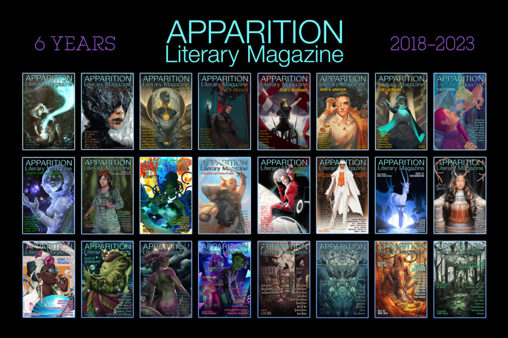 Apparition Lit Magazine - Apparition Literary Magazine. All Covers over 6 years.