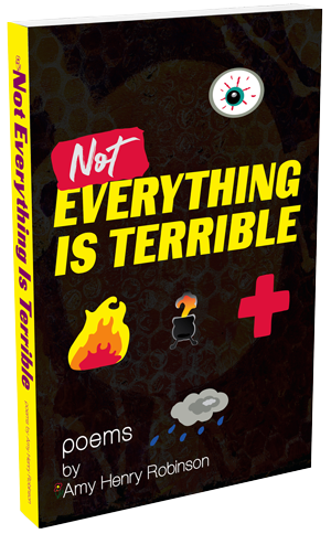 A collection book of poetry by Amy Henry Robinson titled Not Everything Is Terrible.